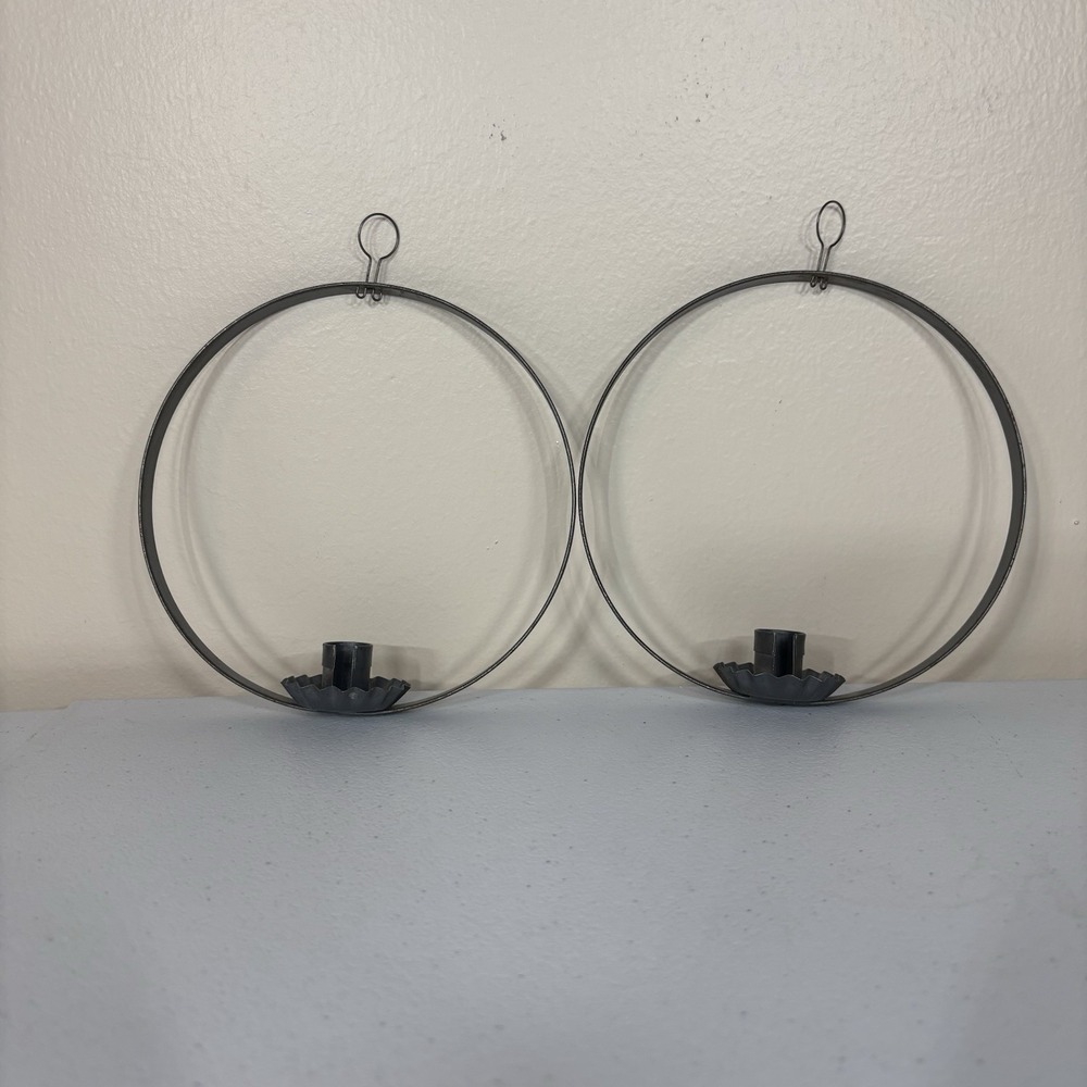 2 Round Hanging Small Candle Holders Cottagegore